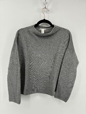 Grey High Neck H&M Basic Sweater